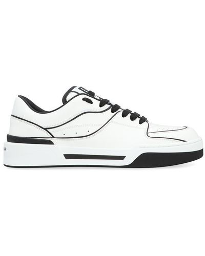 Dolce & Gabbana New Roma Leather Low-Top Trainers - White
