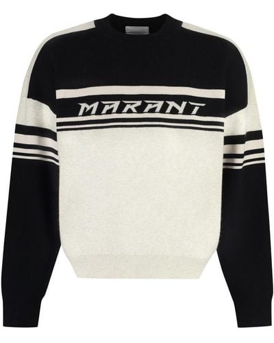 Isabel Marant Cotton Blend Crew-neck Sweater - Black