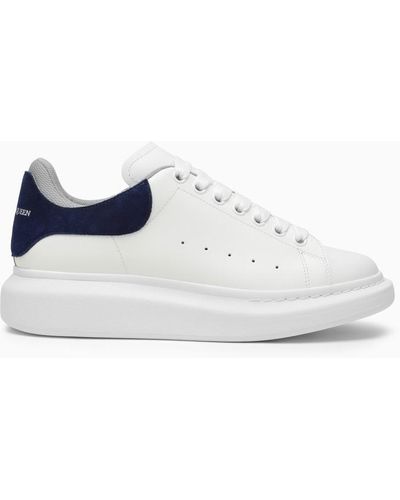 Alexander McQueen Alexander Mc Queen White And Blue Navy Oversized Sneakers
