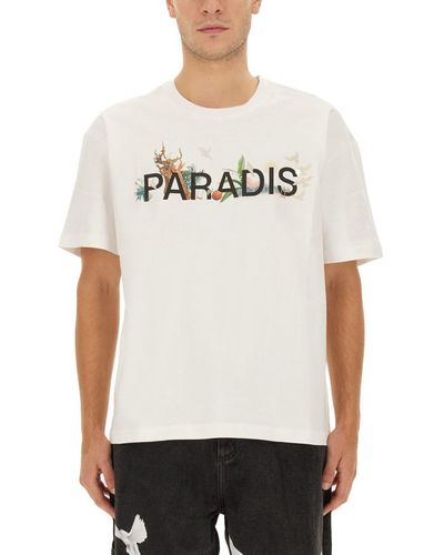 3.PARADIS T-shirt With Logo - White