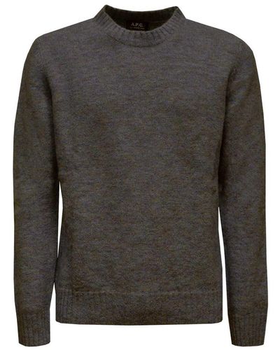 A.P.C. Crewneck Knitted Jumper - Grey