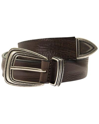 Tagliatore Bull Hide Belt - Gray