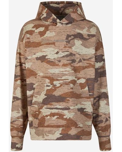 Acne Studios Camouflage Hood Sweatshirt - Brown