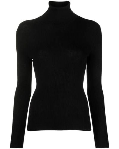 P.A.R.O.S.H. Roll-neck Ribbed-knit Wool Jumper - Black