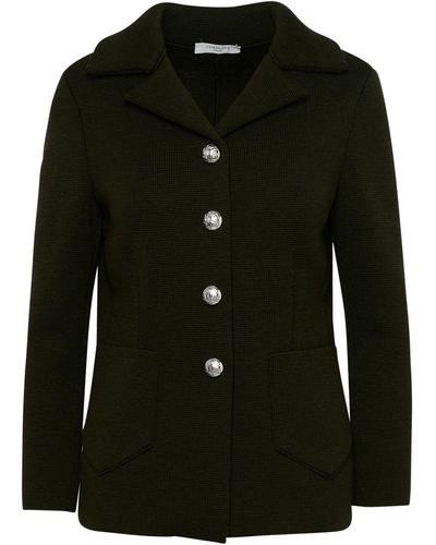 Charlott Green Wool Jacket - Black