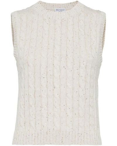 Brunello Cucinelli Sweaters - White