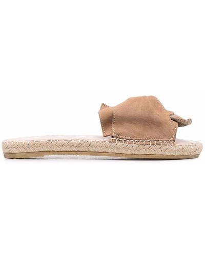 Manebí Hamptons Knot-detail Suede Sandals - Natural