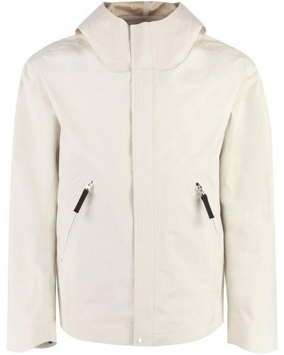 Stone Island Technical Fabric Hooded Jacket - Natural