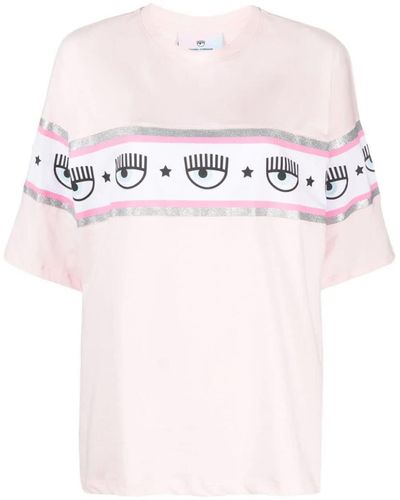 Chiara Ferragni Maxi Logomania Cotton T-shirt - Pink