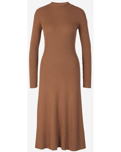 Moncler Midi Knit Dress - Brown