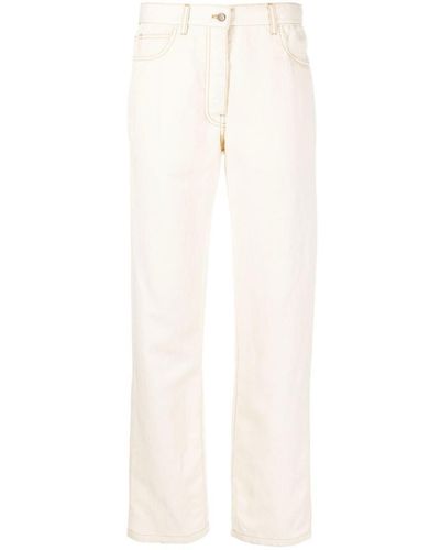 Giuliva Heritage Straight Leg Trousers With Five Pockets Clothing - White