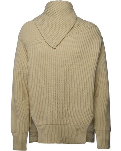 Jil Sander Ivory Wool Sweater - Natural