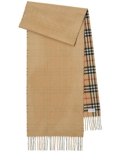 Burberry Unisex Two-way Cashmere Scarf - Natural