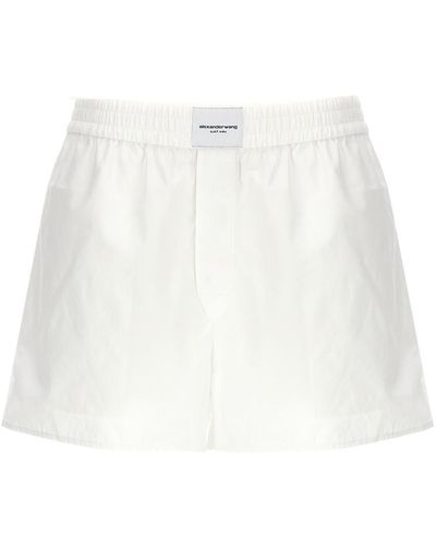 T By Alexander Wang 'Classic Boxer' Shorts - White