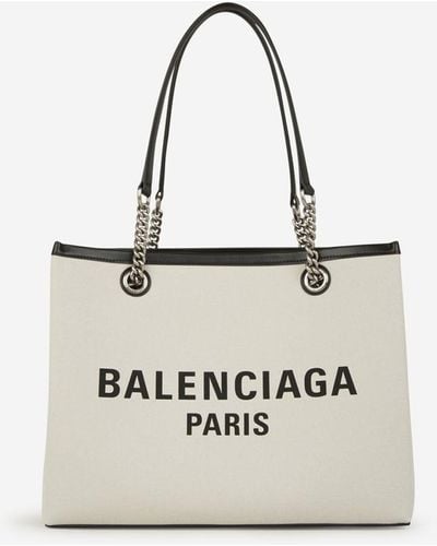 Balenciaga Duty Free Medium Tote Bag - White