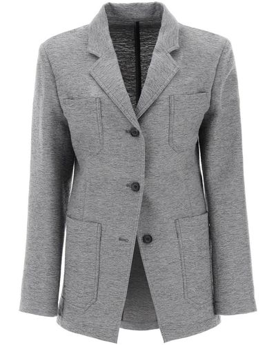 Totême Deconstructed Single Breasted Blazer - Gray