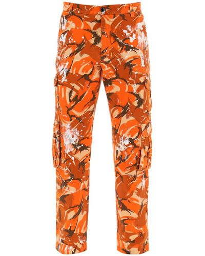 Martine Rose Camouflage Cargo Trousers - Orange