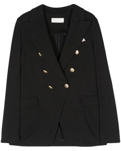 Circolo 1901 Oxford Double-Breasted Jacket - Black