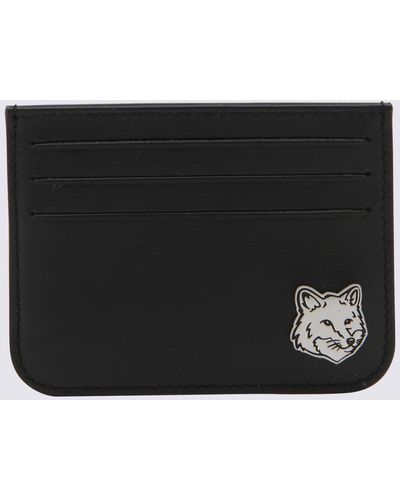 Maison Kitsuné Leather Card Holder - Black