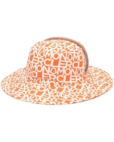 Moncler All-over Graphic-print Sun Hat - Pink