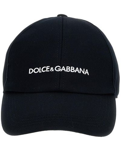 Dolce & Gabbana Logo Embroidery Cap Hats - Blue