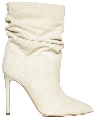 Paris Texas Suede Slouchy Boots - White