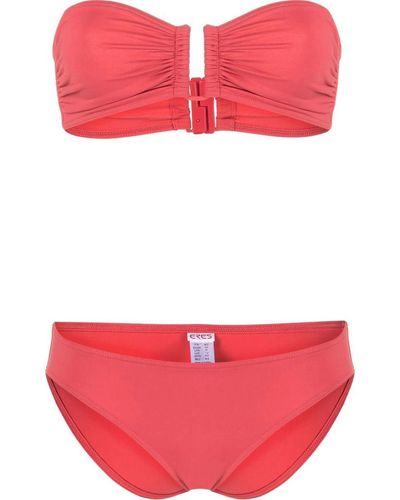 Eres Two-piece Bandeau Bikini Top - Red