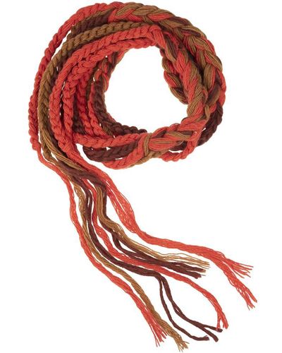 DSquared² Braided Wool Blend Scarf In - Pink