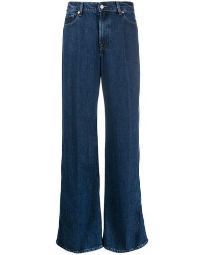 7 For All Mankind Wide Leg Denim Jeans - Blue