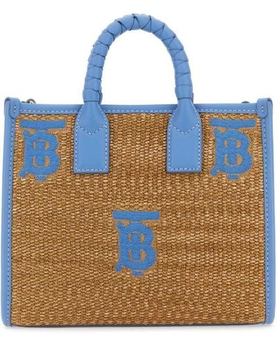 Burberry Freya Mini Tote Bag - Blue