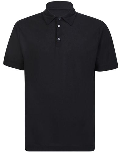 Zanone Ice Cotton Polo Shirt - Black