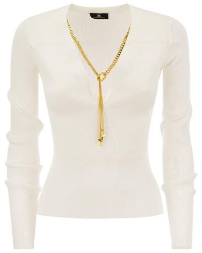 Elisabetta Franchi Sweaters - White