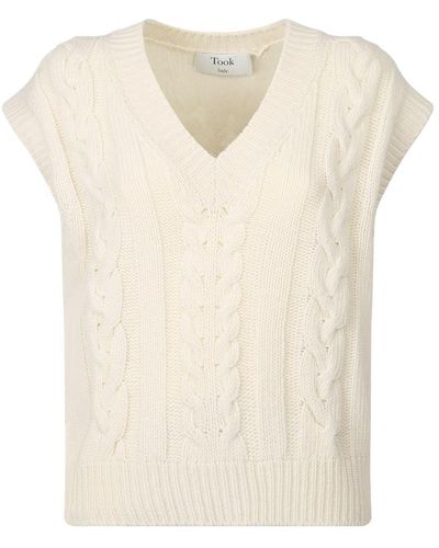 TOOK Knitted Vest - Natural