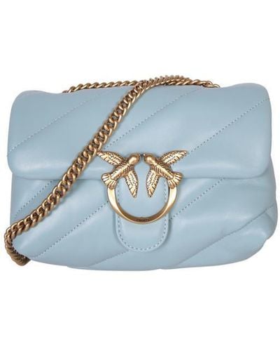 Pinko Love Puff Mini Nappa Bag - Blue