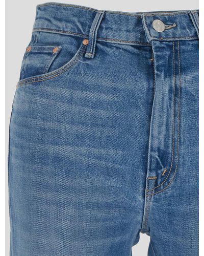 Mother Weekender Slice Heel Jeans - Blue