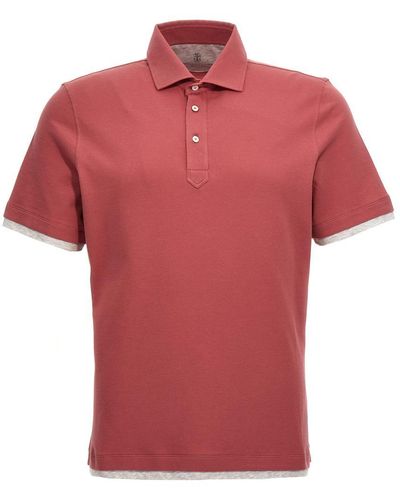 Brunello Cucinelli Polo Shirts - Red