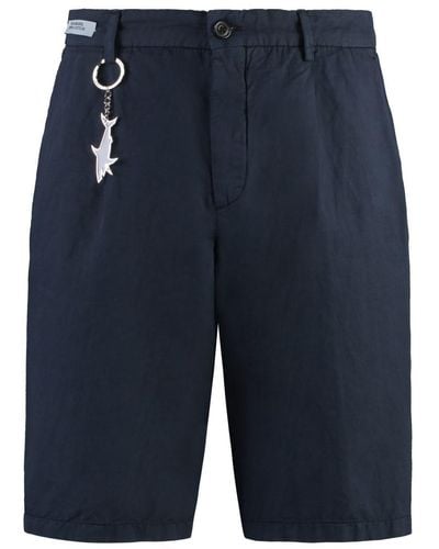 Paul & Shark Cotton And Linen Bermuda-Shorts - Blue