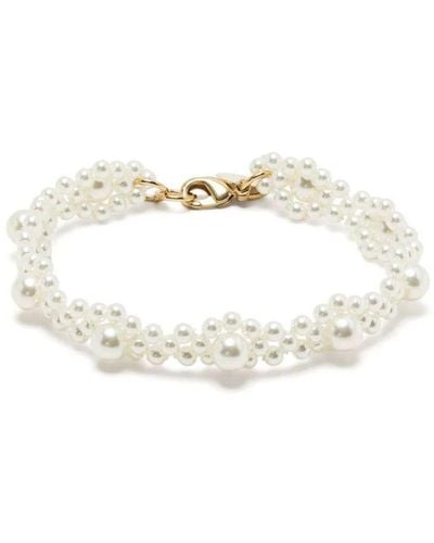 Simone Rocha Bracelet With Daisy-Shaped Beads - White
