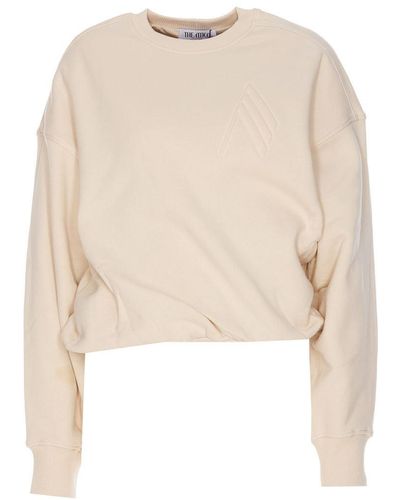 The Attico Cropped Sweatshirt - Natural
