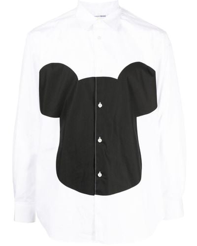 Comme des Garçons Comme Des Garçons Disney Print Cotton Shirt - Black
