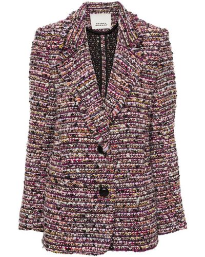 Isabel Marant Etienne Wool Blazer Jacket - Purple
