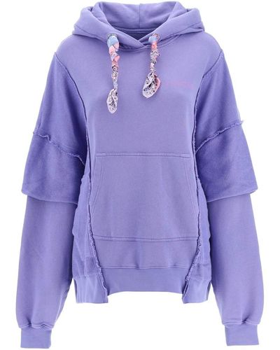 Khrisjoy Oversized Hooded Sweatshirt - Purple