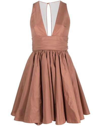 Pinko V-neck Dress - Brown