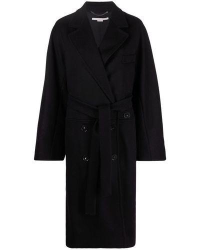 Stella McCartney Belted Wool Coat - Black