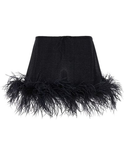Oséree Lumiere Plumage Skirts - Black