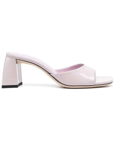 BY FAR 'romy' Pink Mules In Patent Leather