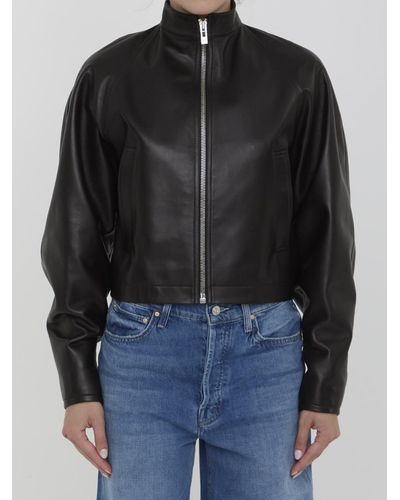 Alaïa Round Leather Jacket - Black