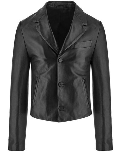 Ferragamo Leather Jacket - Black