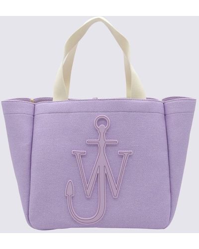 JW Anderson Lilac Puple Canvas Tote Bag - Purple