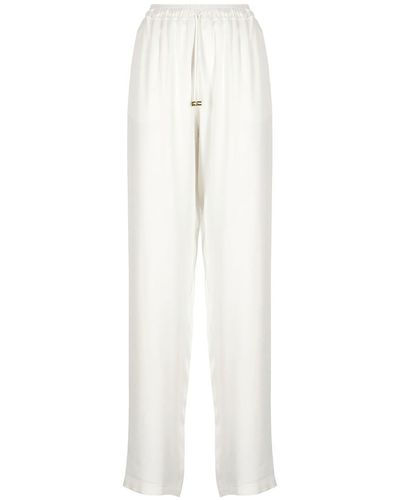 Elisabetta Franchi Trousers Ivory - White